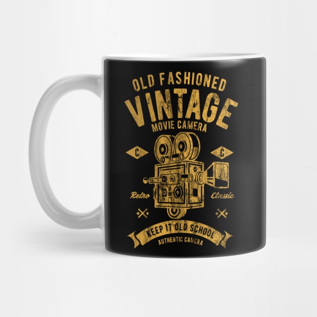 Vintage Movie Camera Cat Lover Mom Dad by familycuteycom